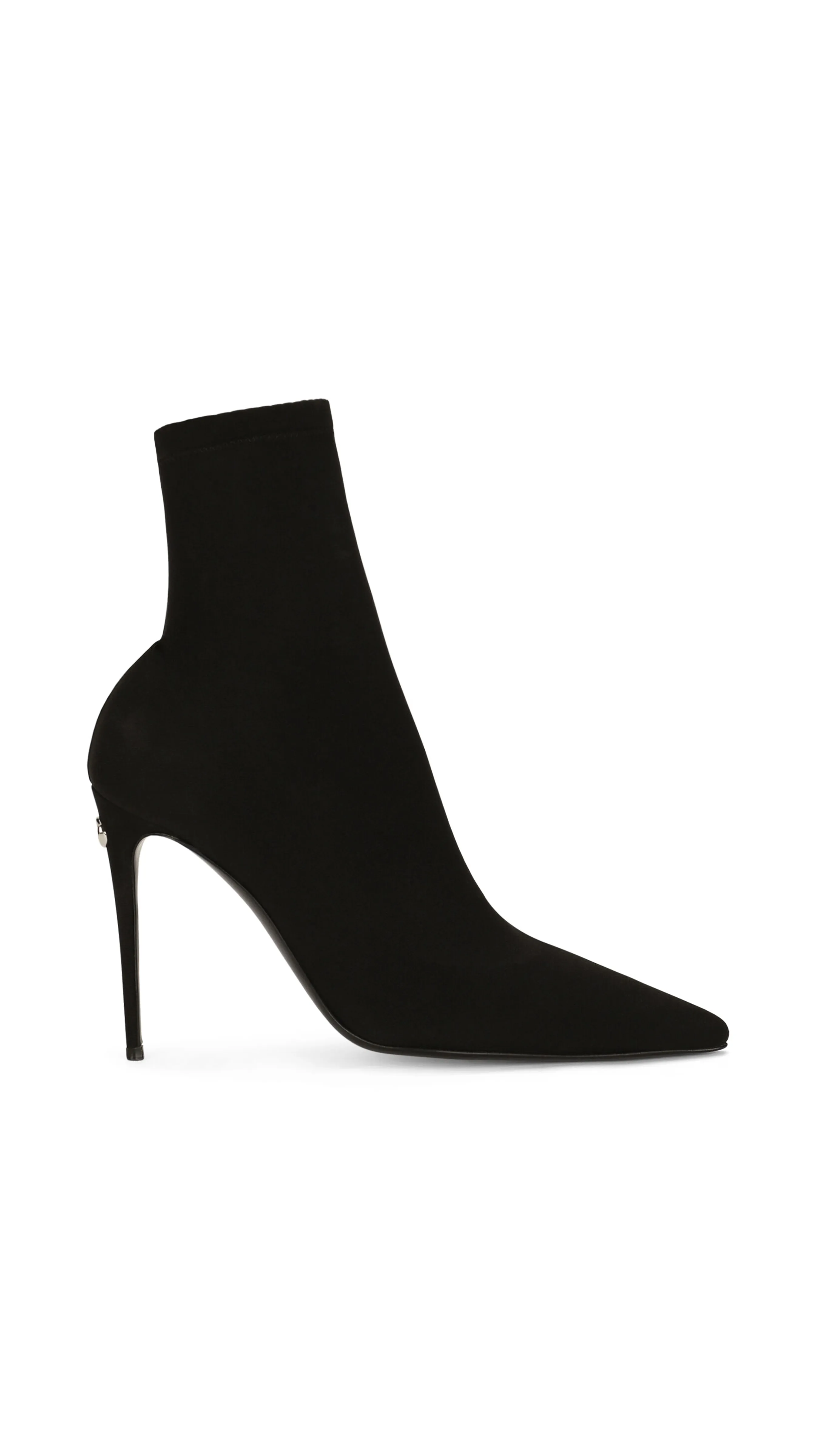 Stretch Jersey Ankle Boots - Black