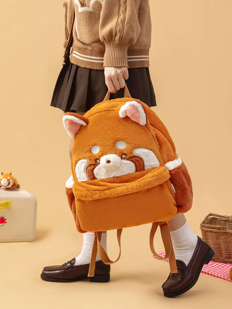 Sweet Red Panda Plushie Backpack