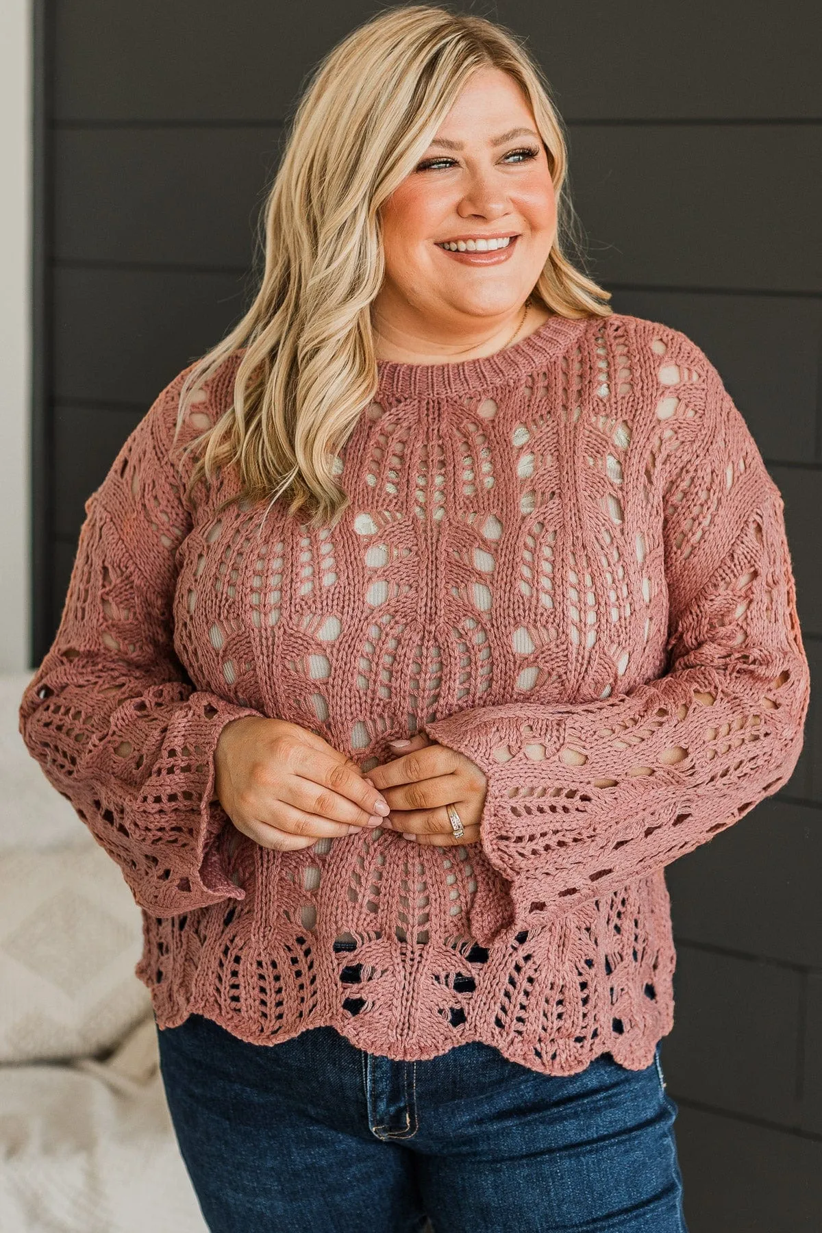 Sweetest Thing Knit Sweater- Mauve