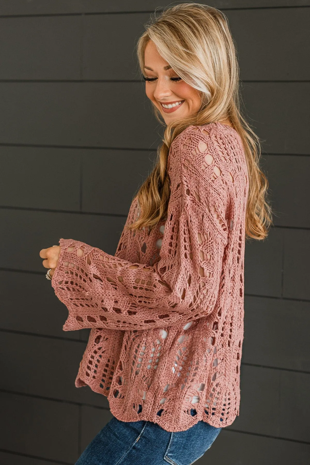 Sweetest Thing Knit Sweater- Mauve