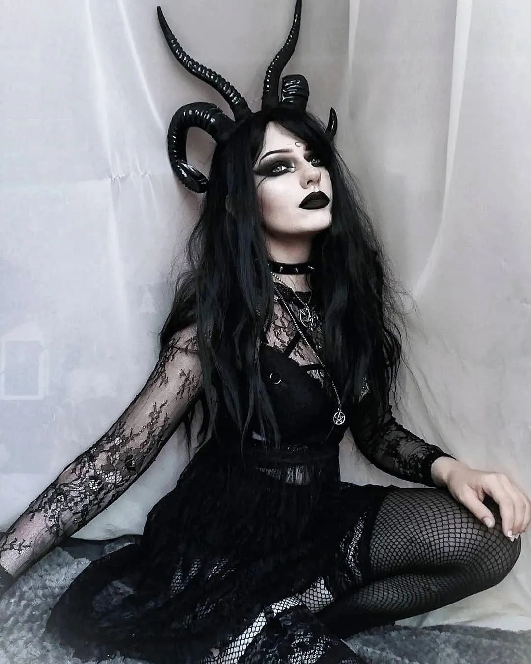 The Baphomet Horns Headpiece