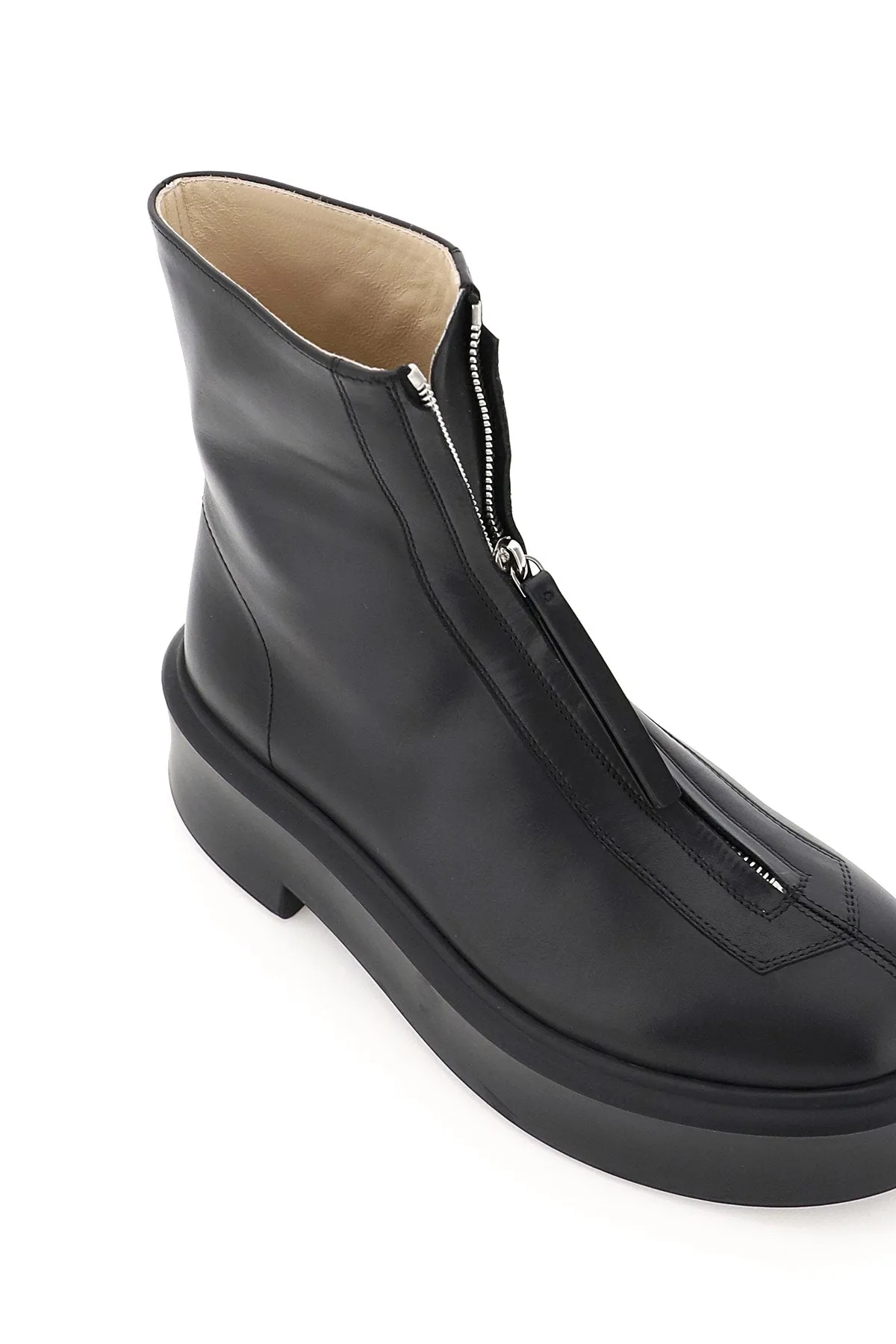 The Row Zipped Ankle Boots