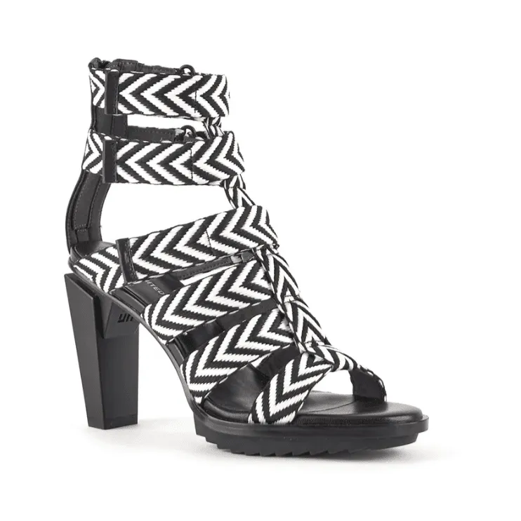 United Nude Lev Roma Gladiator Sandal in Mono Black & White