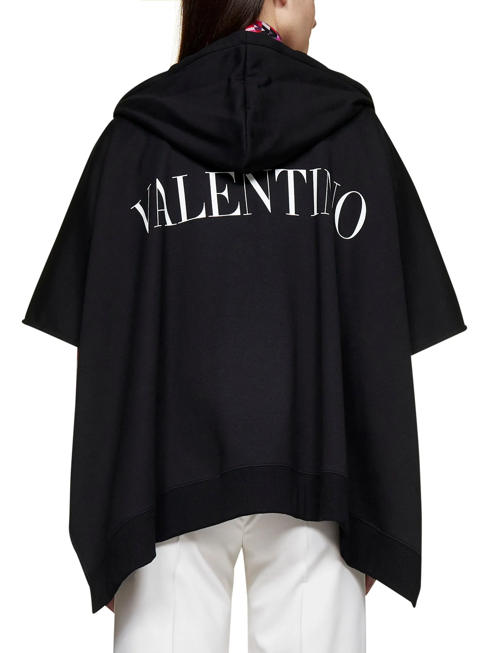 Valentino Logo Printed Drawstring Hoodie