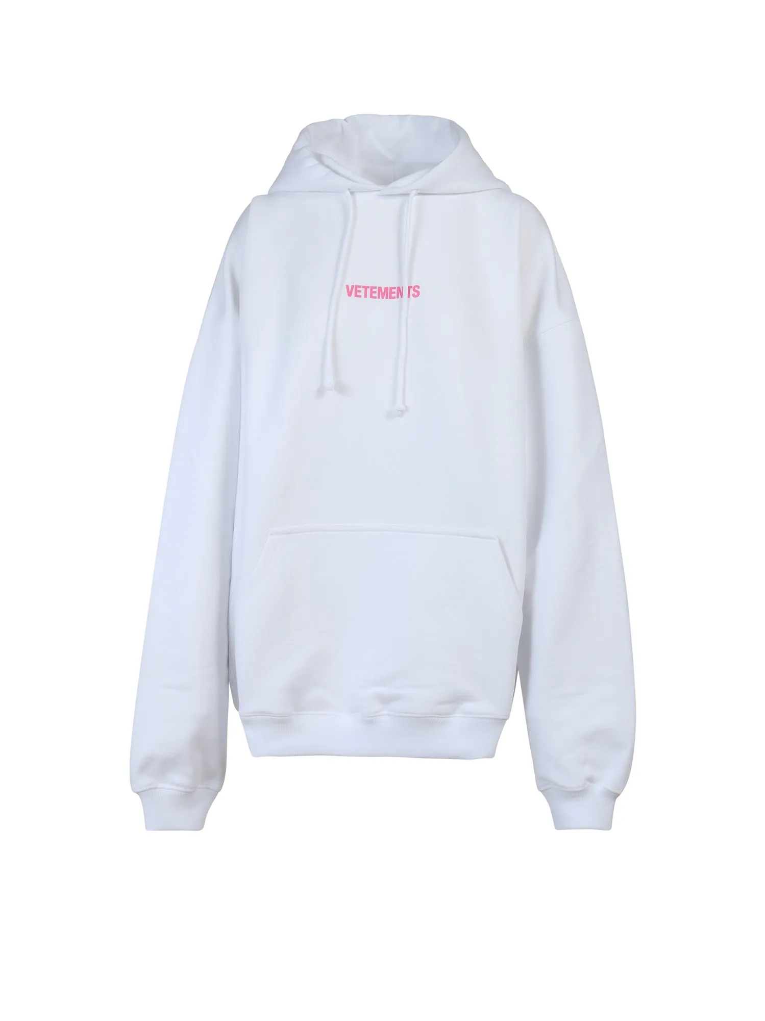 Vetements Logo Embroidered Drawstring Hoodie