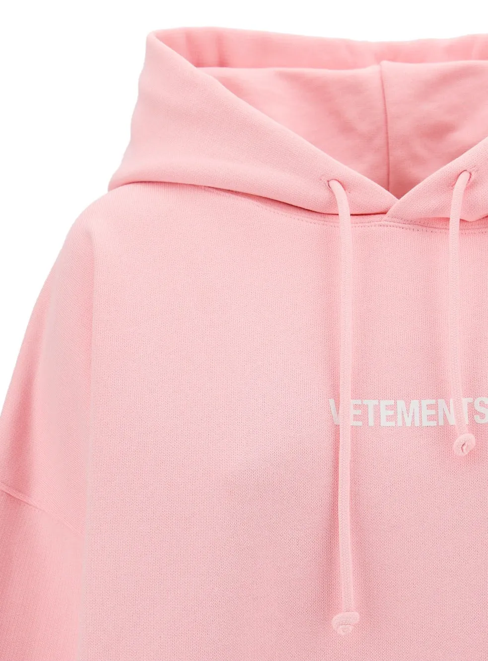 Vetements Logo Printed Drawstring Hoodie