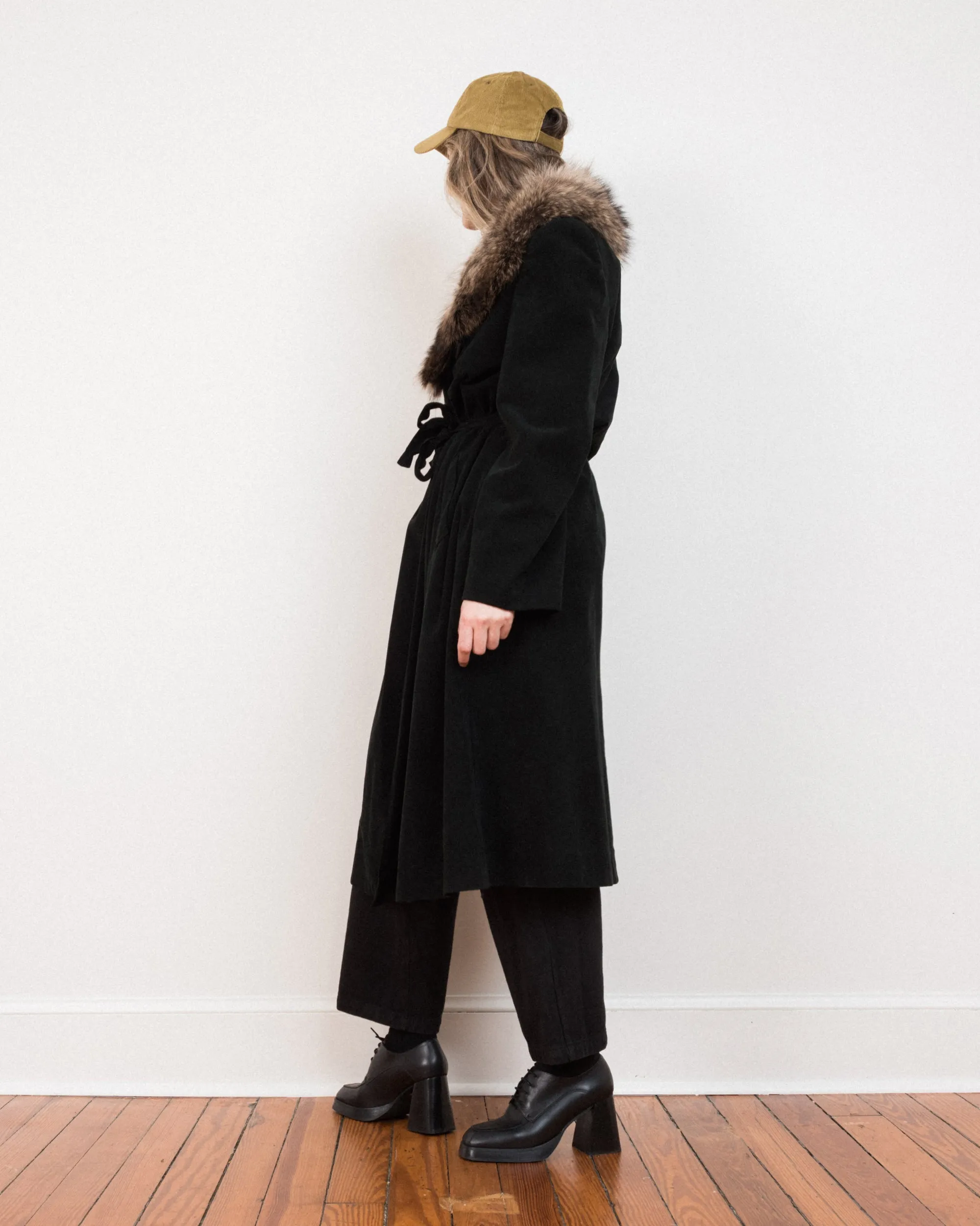 Vintage 70s Faux Suede Trench Coat (S/M)