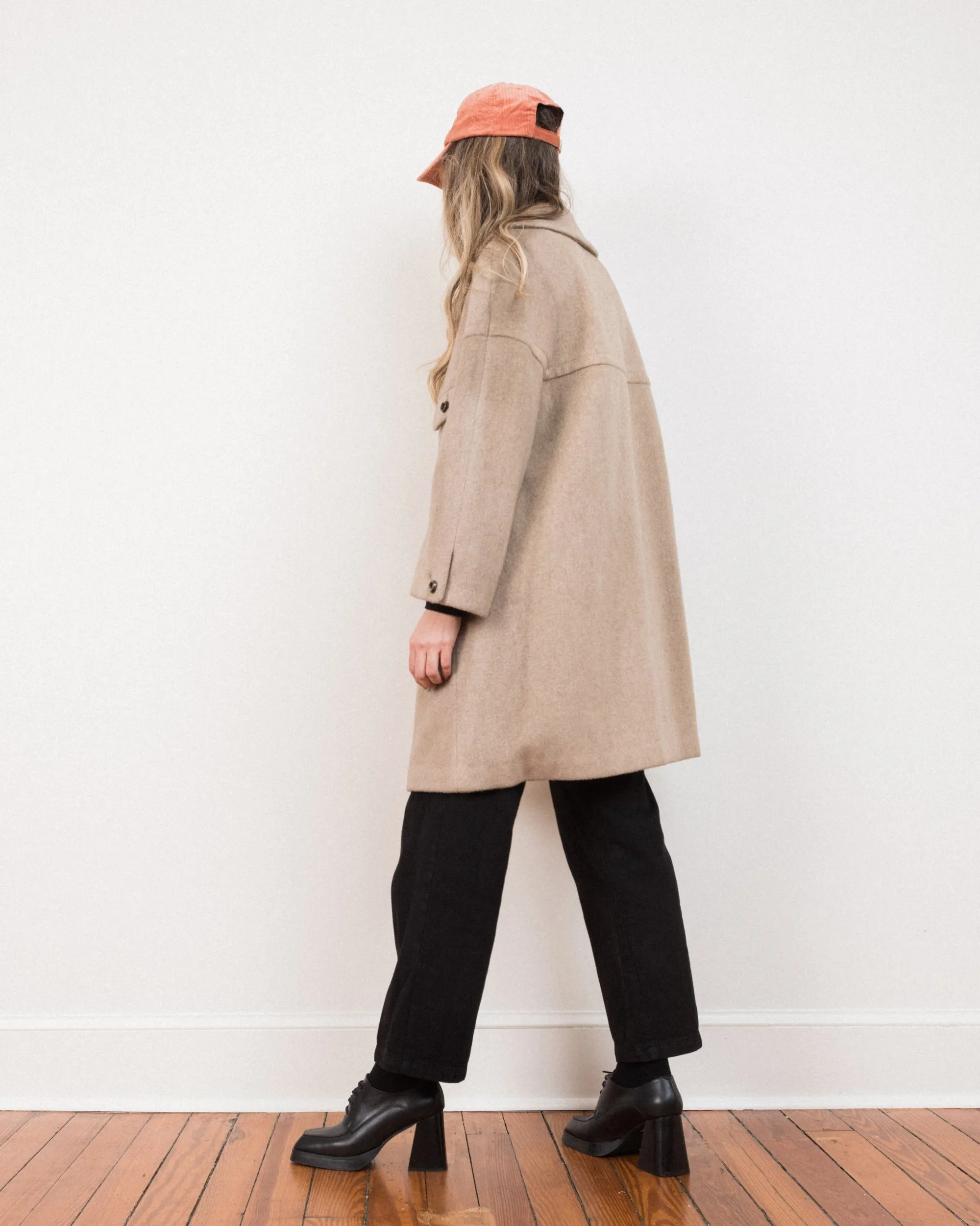 Vintage Tan Wool BERLIN Coat #11 (S/M)