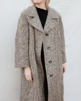 Vintage Wool Herringbone BERLIN Coat #3 (S/M)