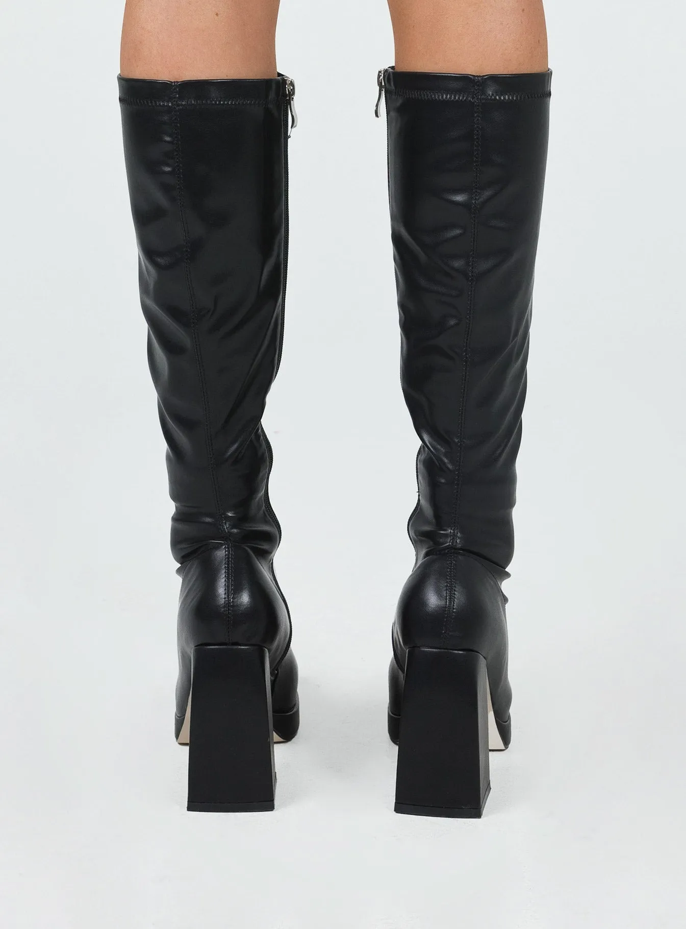 Zayas Knee High Boots Black