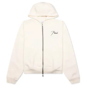 Zip Up Hoodie - Vintage White